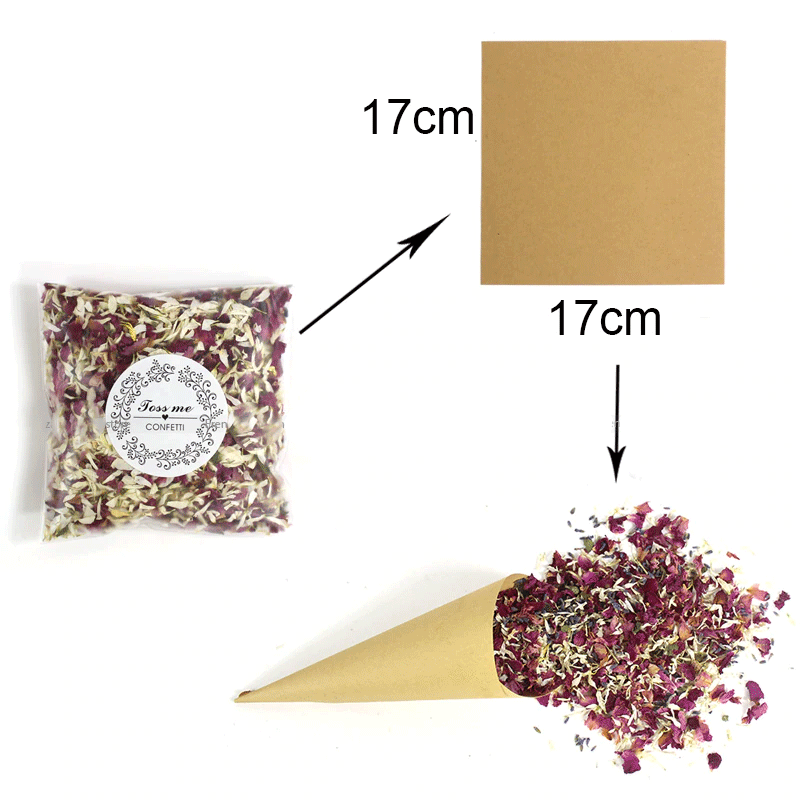 Natural Dried Flower Rose Wedding Confetti Mix 10 grams (Style 1)