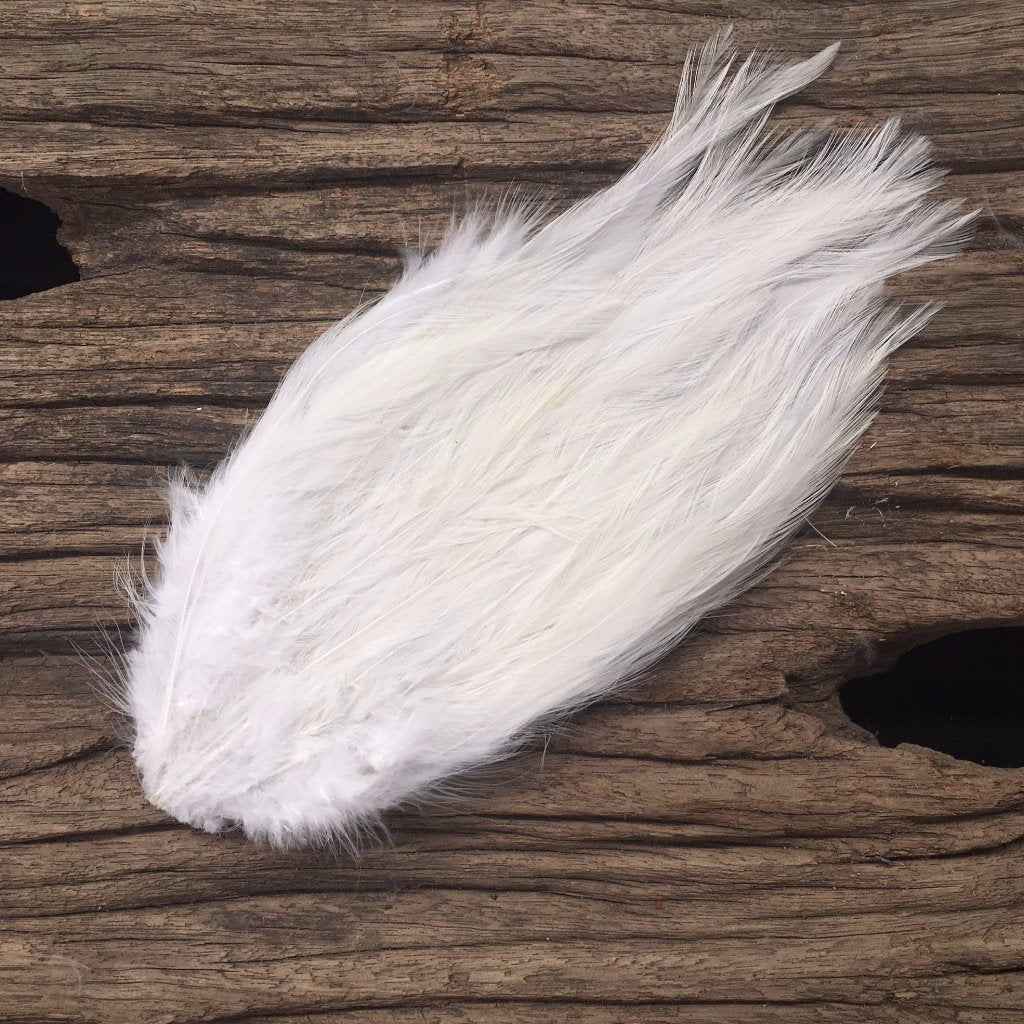 Feather Padding Coque Hackle Feather Pad - Natural White – Feather.com.au