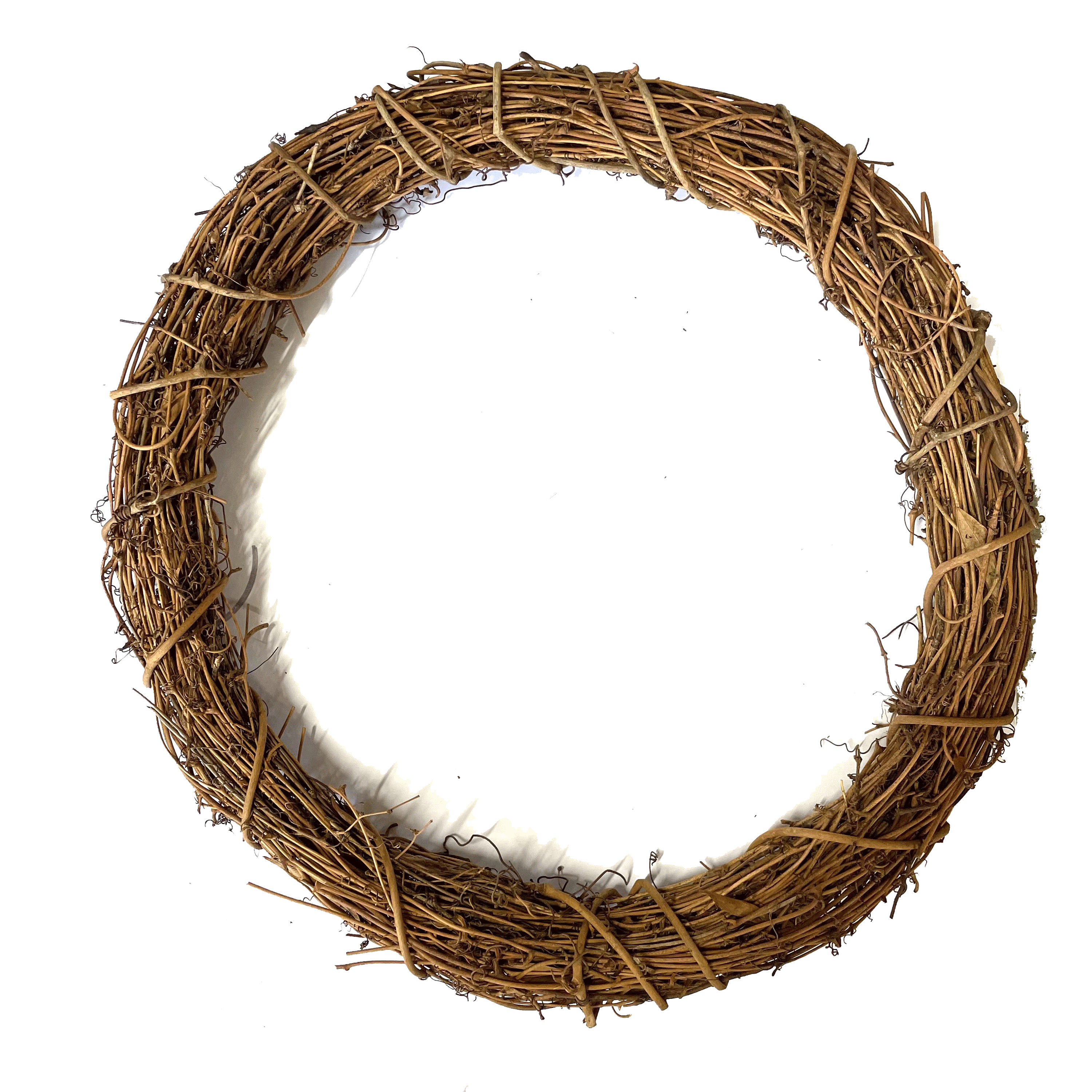 Natural Thick Grapevine Christmas Wreath Hoop X Large 16" (40cm) CIRCLE